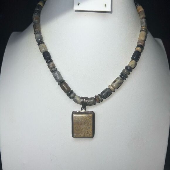 Vintage Boho Multi Stone Chunky Charm Necklace - Picture 7 of 11